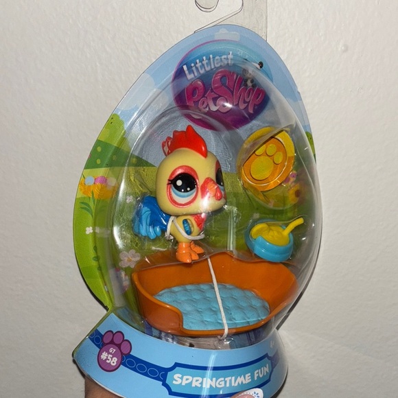 Littlest Pet Shop Series 3 LPS G7 Springtime Fun Egg Rooster #58 Easter NEW - Picture 3 of 5